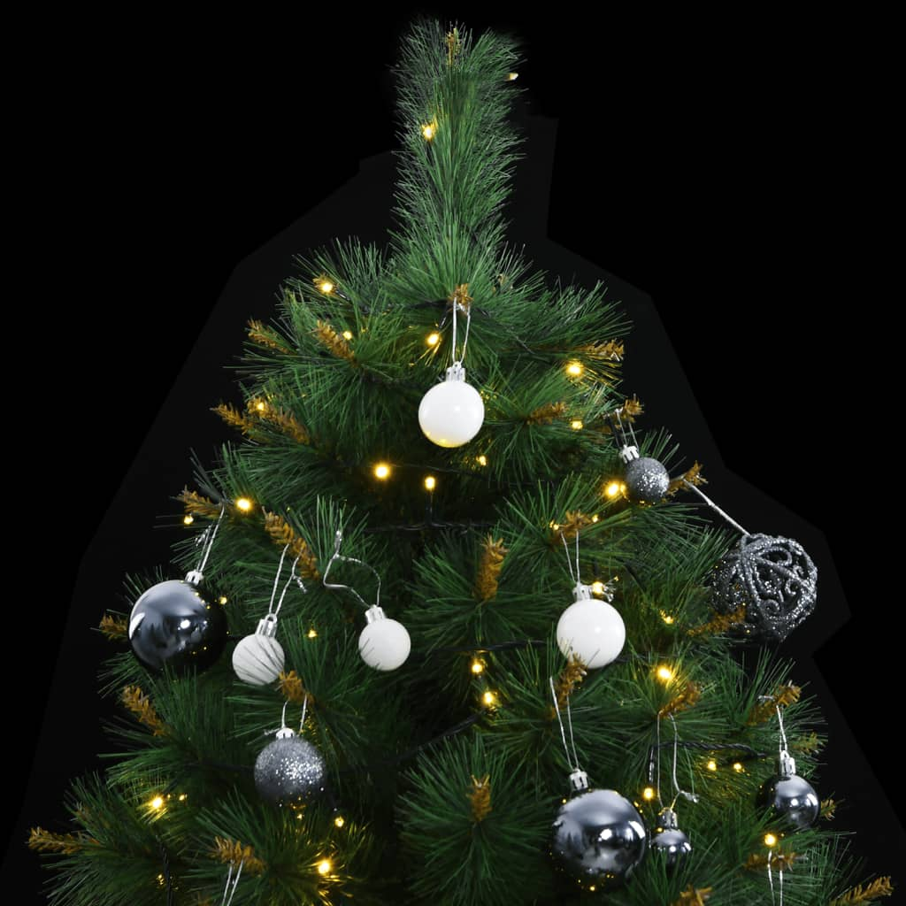 Artificial Hinged Christmas Tree 300 LEDs & Ball Set 82.7"