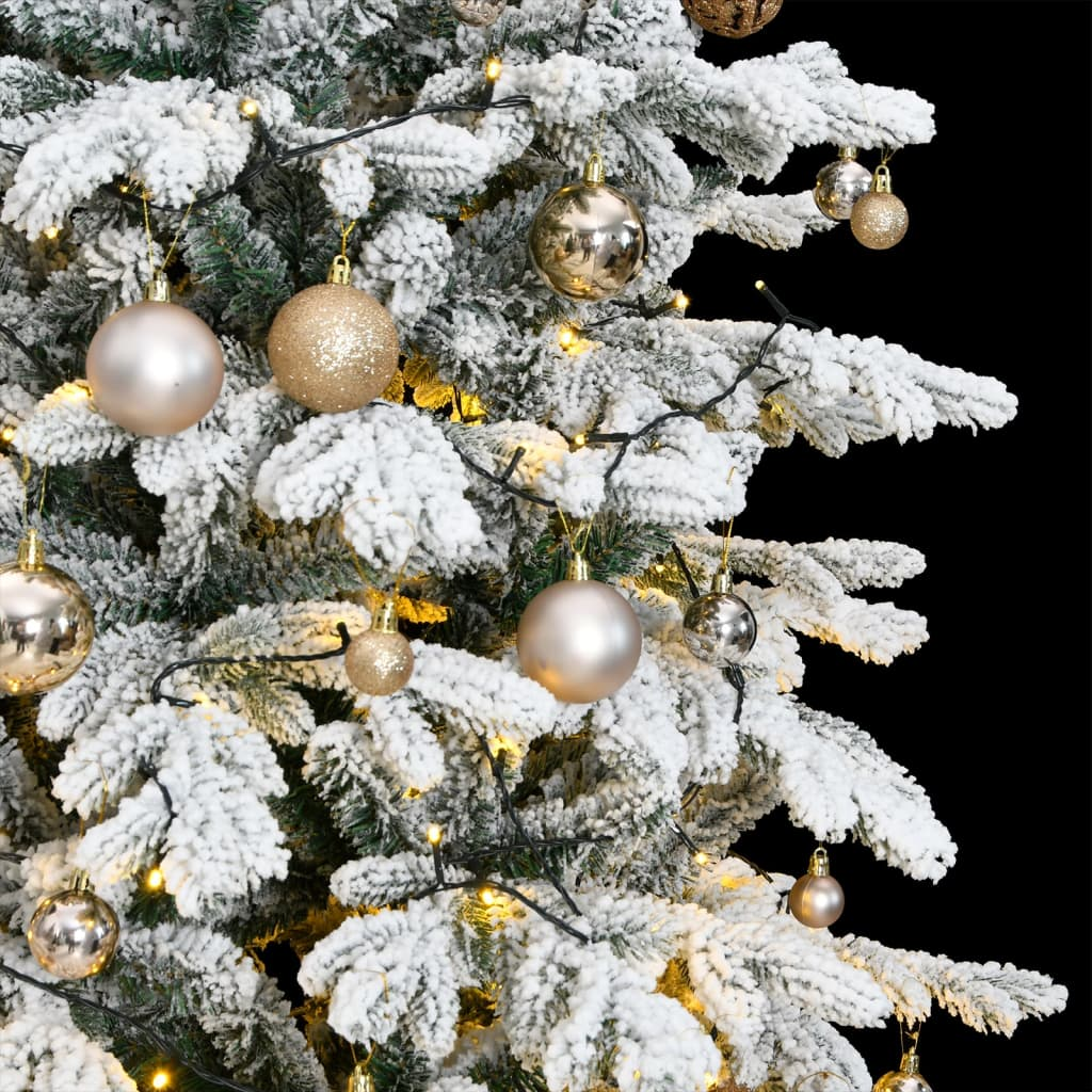 Artificial Hinged Christmas Tree 300 LEDs & Ball Set 70.9"