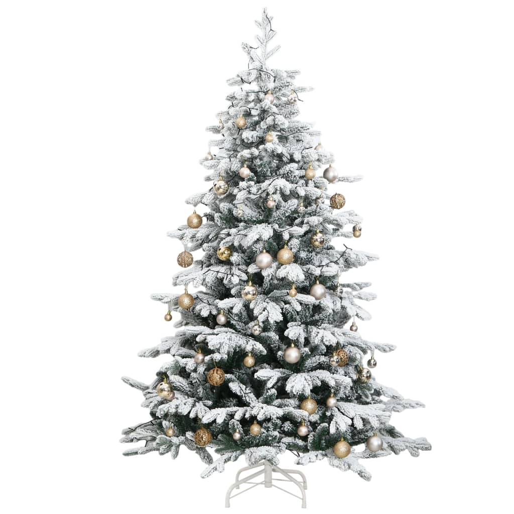 Artificial Hinged Christmas Tree 300 LEDs & Ball Set 70.9"