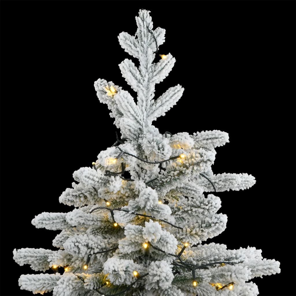 Artificial Hinged Christmas Tree 300 LEDs & Flocked Snow 70.9"