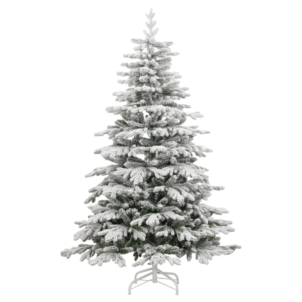 Artificial Hinged Christmas Tree 300 LEDs & Flocked Snow 70.9"