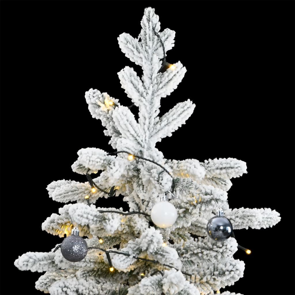 Artificial Hinged Christmas Tree 300 LEDs & Ball Set 70.9"