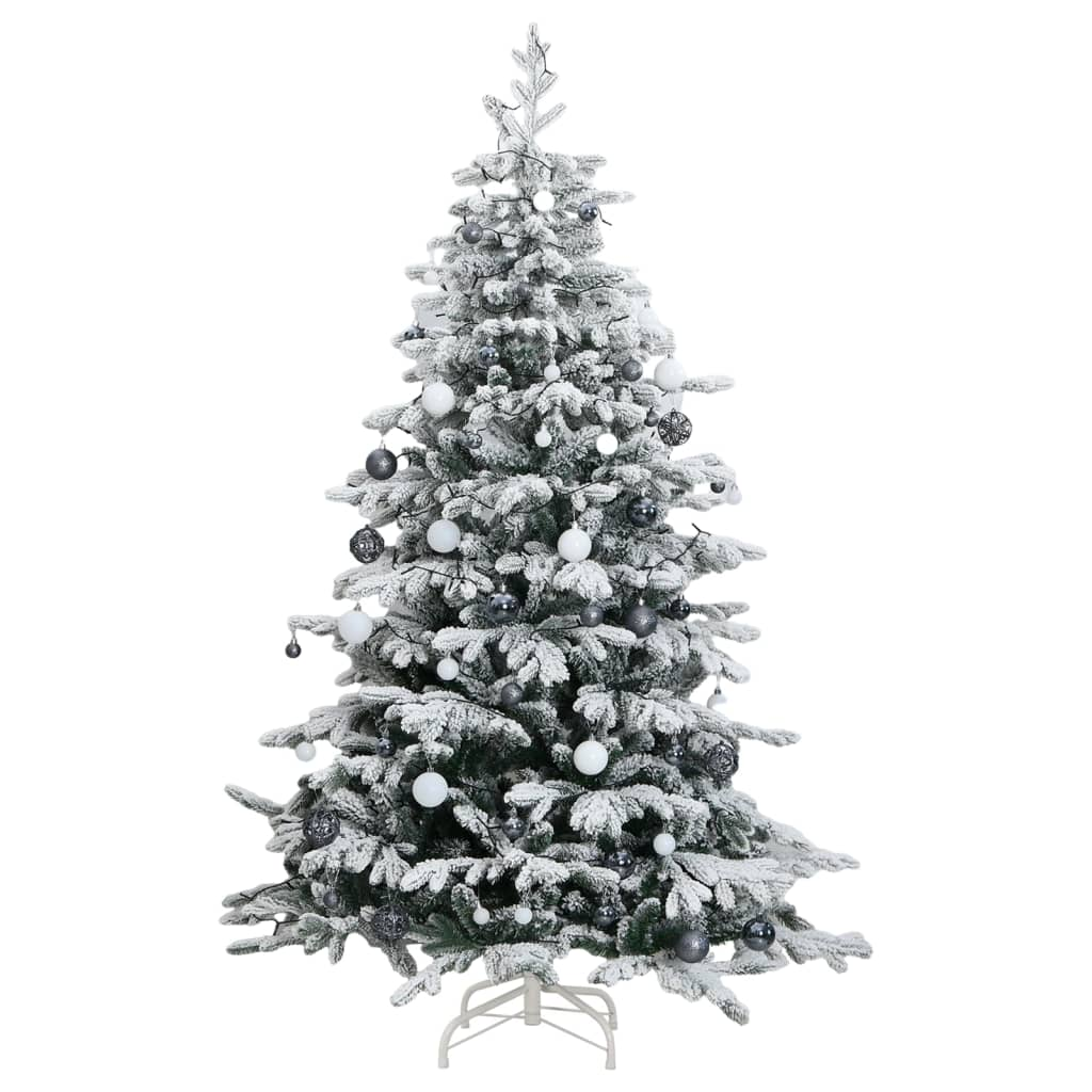 Artificial Hinged Christmas Tree 300 LEDs & Ball Set 70.9"