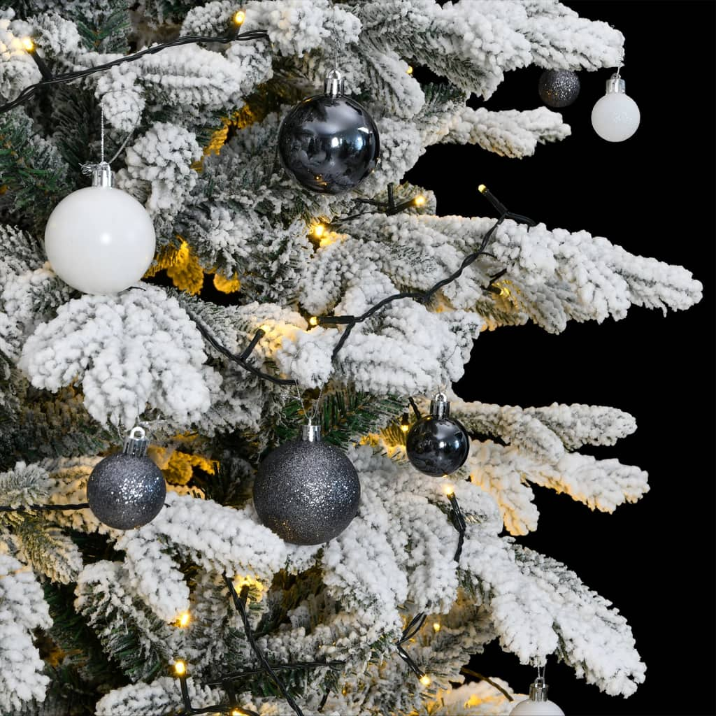 Artificial Hinged Christmas Tree 300 LEDs & Ball Set 82.7"