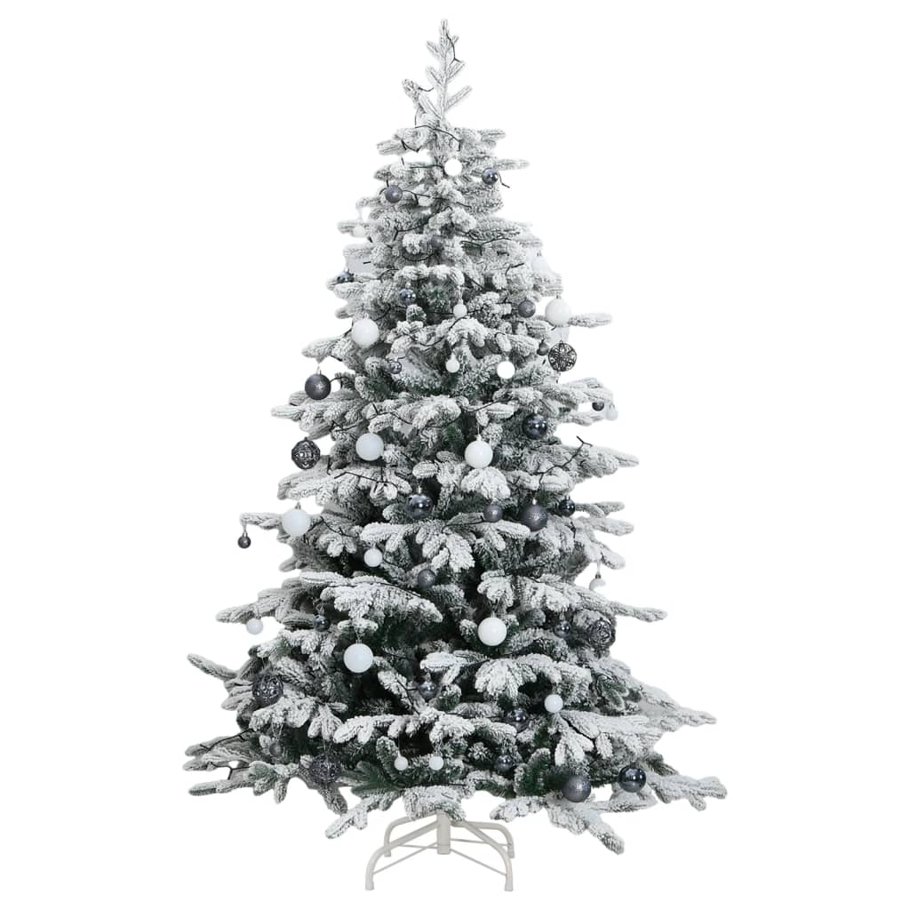 Artificial Hinged Christmas Tree 300 LEDs & Ball Set 82.7"