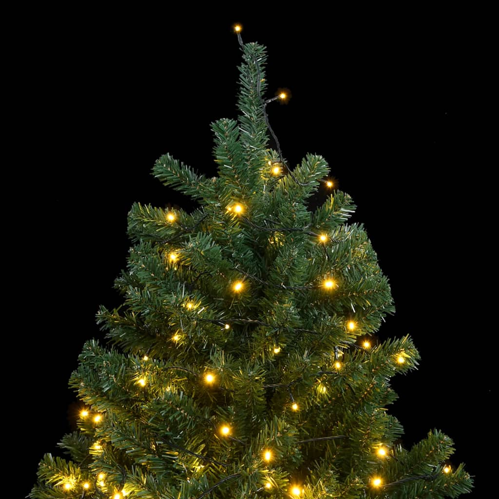 vidaXL Artificial Hinged Christmas Tree 150 LEDs 47.2"