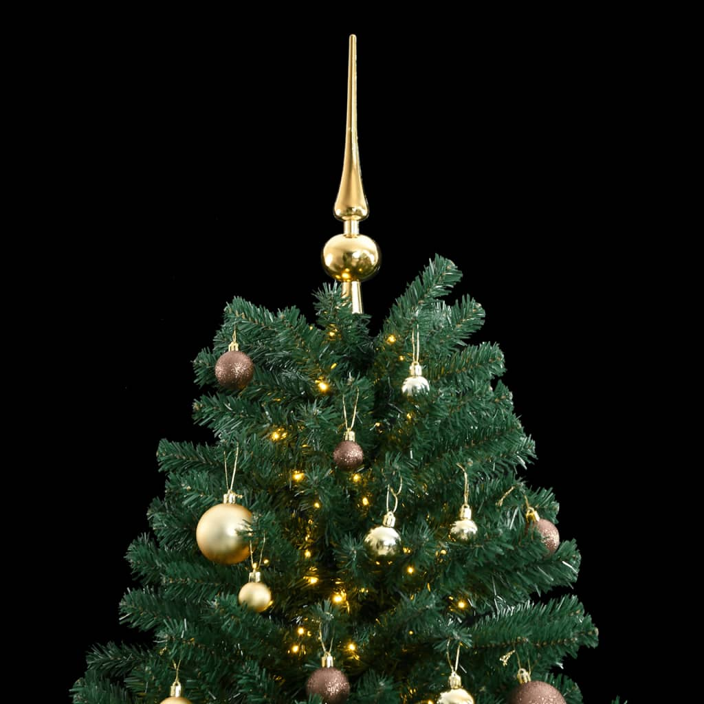 Artificial Hinged Christmas Tree 150 LEDs & Ball Set 59.1"