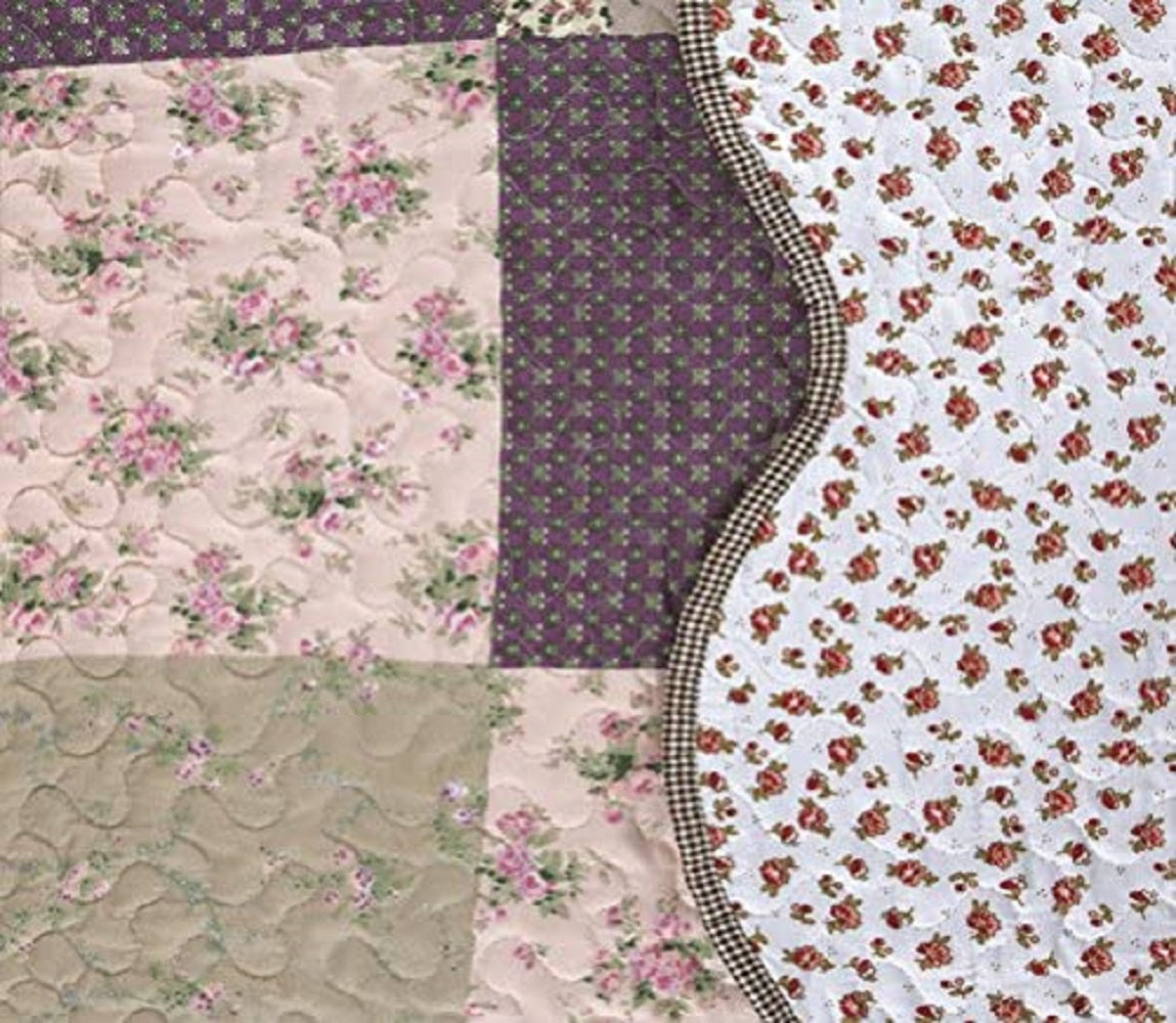 3-Piece Cotton Blend Reversible Quilt Set