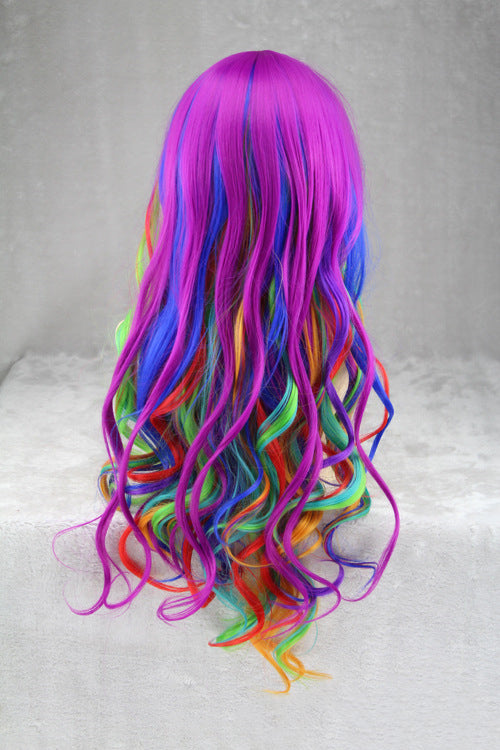 Colorful rainbow Wig