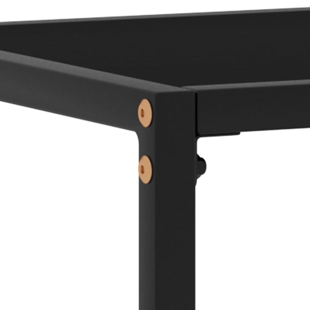 Console Table Black 31.5"x13.8"x29.5" Tempered Glass