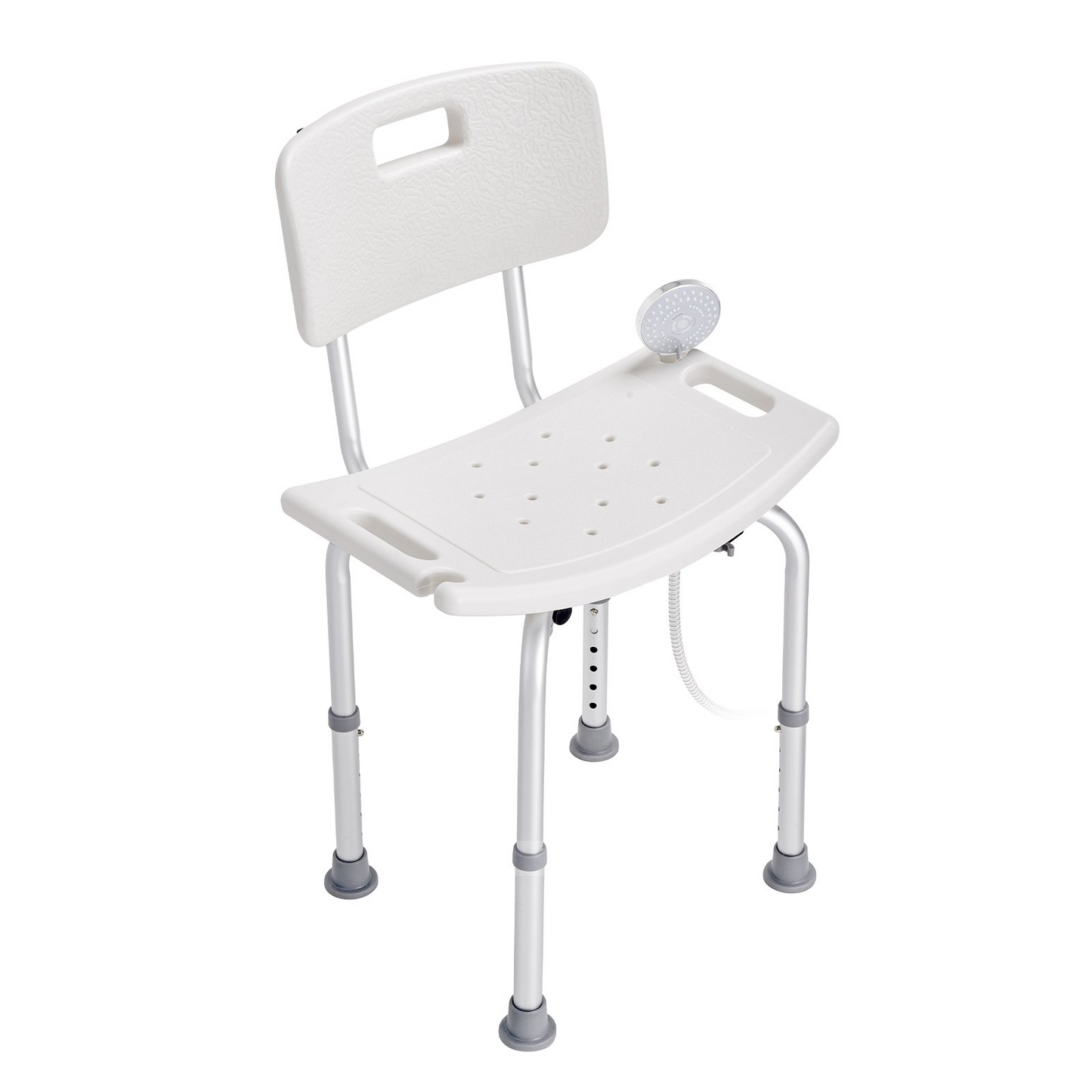 Shower Chair, Shower Seat with Back, Adjustable Height Shower Stool, Shower Chair for Inside Shower Bathtub, Non-slip Bathroom Bench Bath Chair for Elderly Disabled Handicap, 350 lbs Capacity