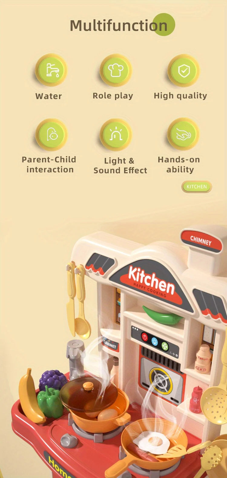 Pretend Play Kitchen Toy for Children Multivariant