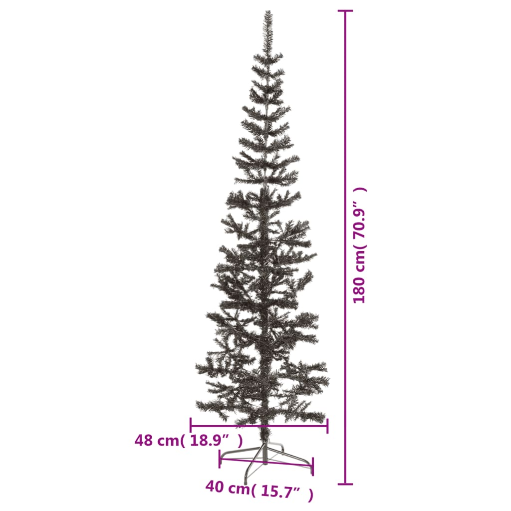 Slim Christmas Tree Black 6 ft