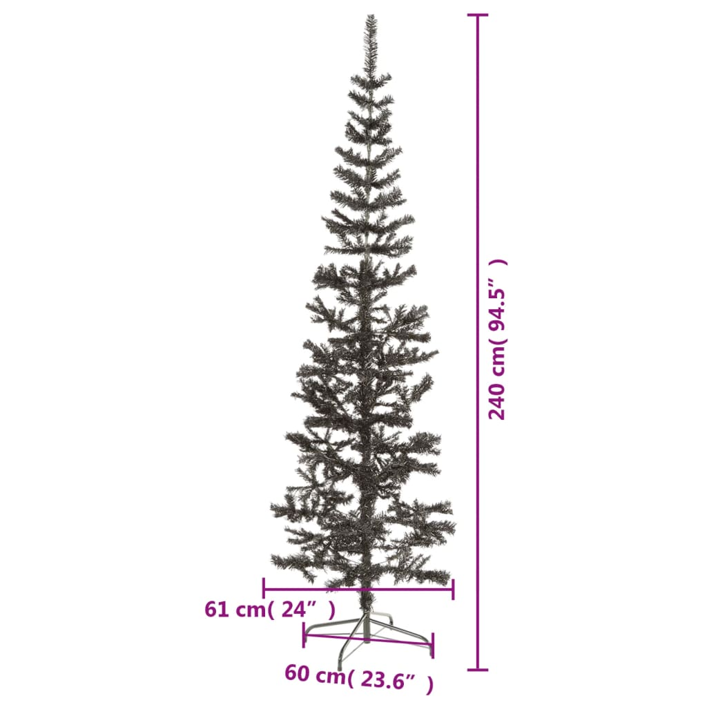 Slim Christmas Tree Black 8 ft