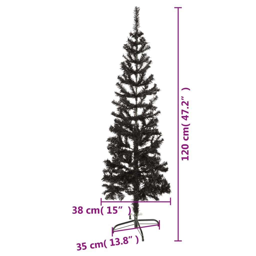 Slim Christmas Tree Black 4 ft