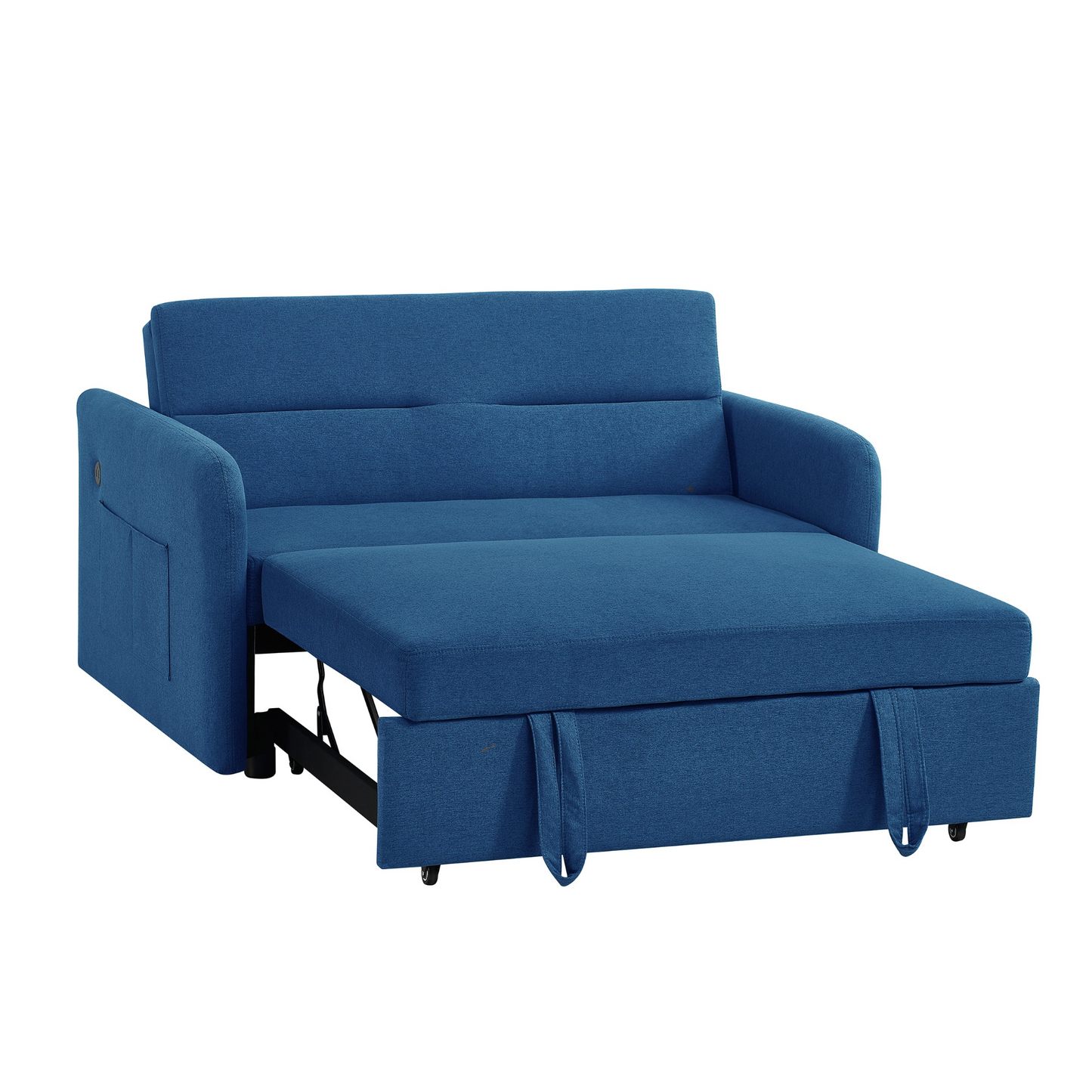 Twins Sofa Bed Blue Fabric