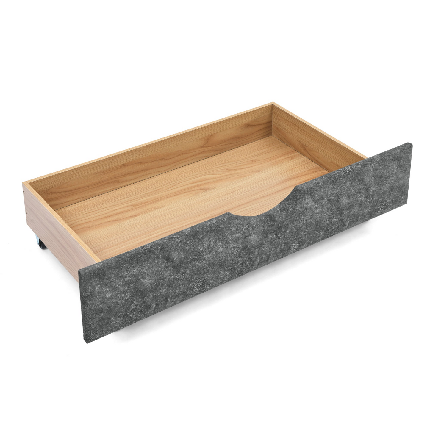 Queen Daybed with Drawers Upholstered, Grey (84.5"x63.5"x26.5")