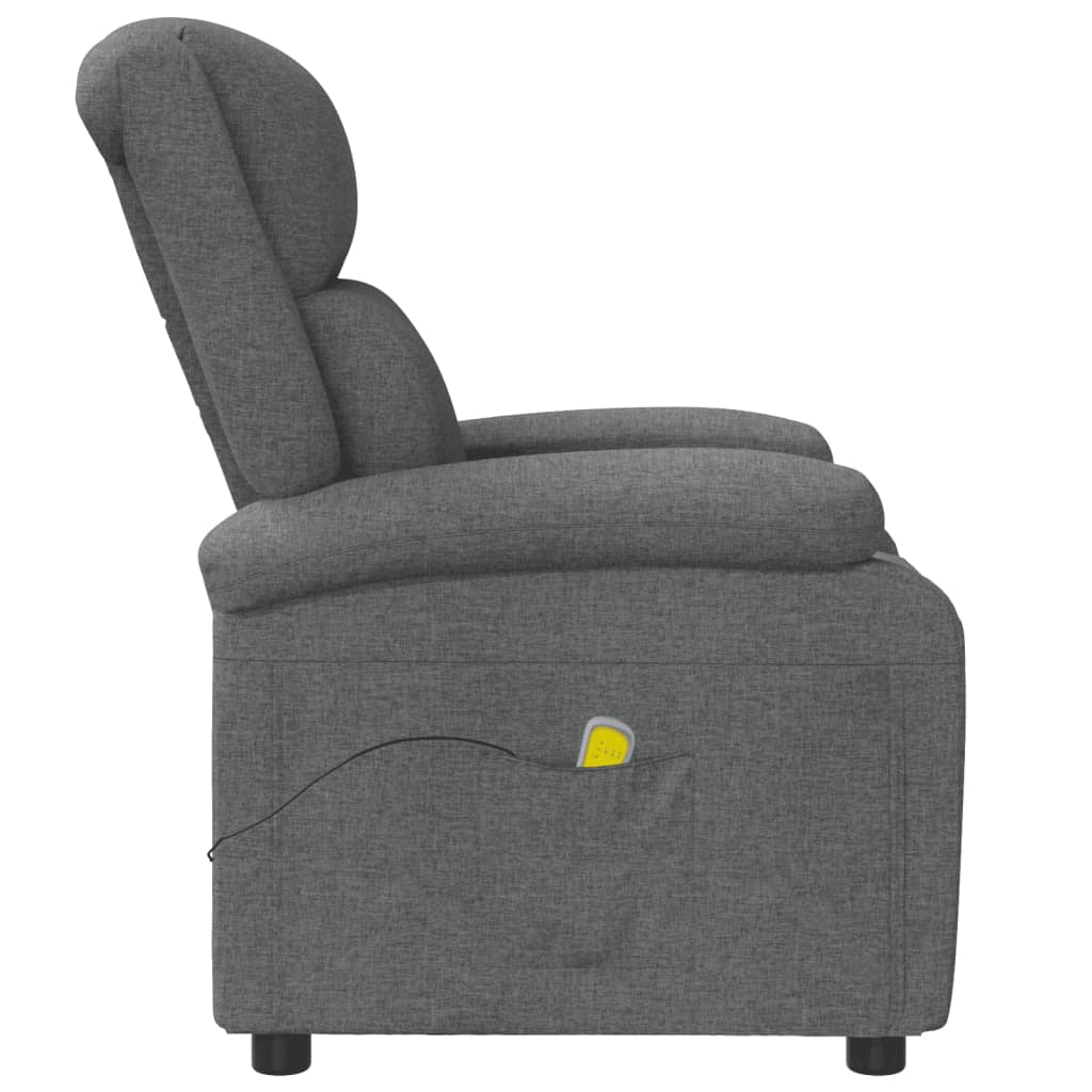 vidaXL Massage Chair Dark Gray Fabric