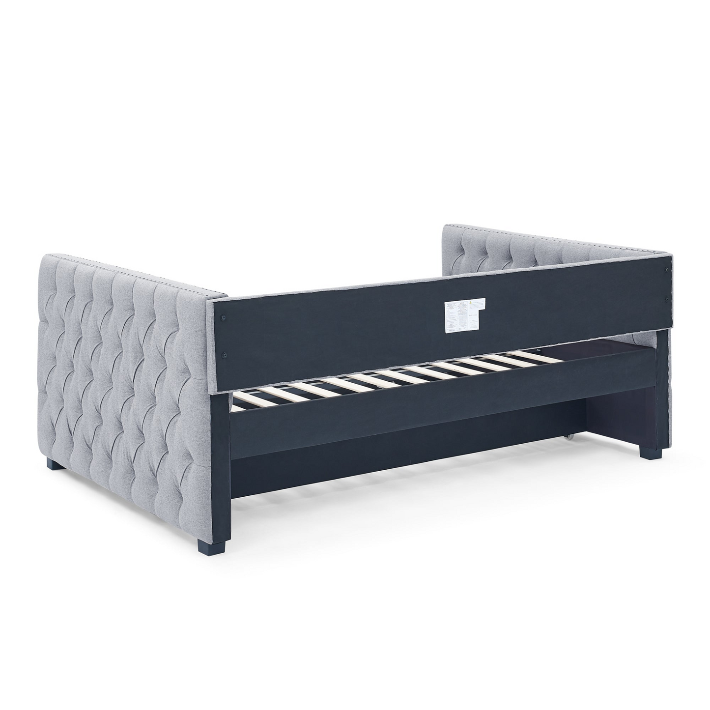 Full Daybed & Twin Trundle, Grey (85"x57"x31.5")