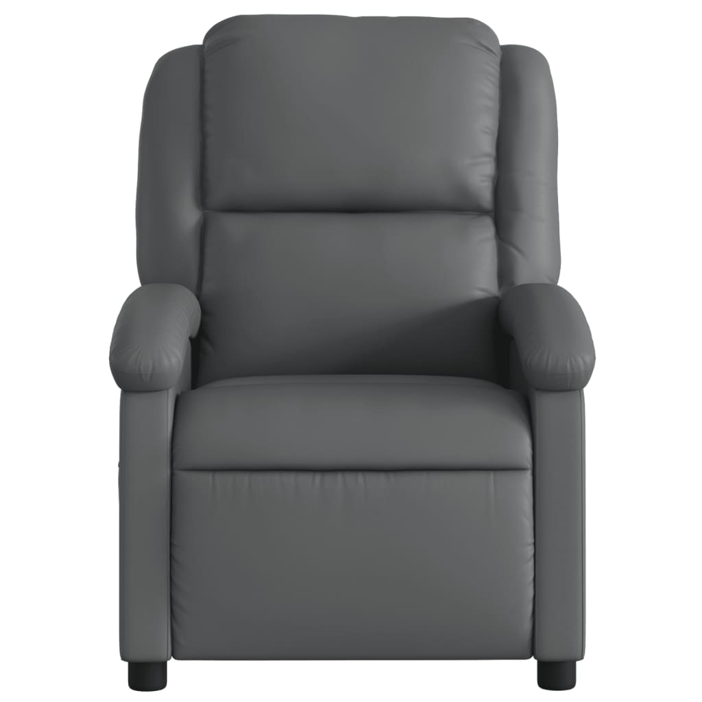 vidaXL Recliner Chair Gray Faux Leather