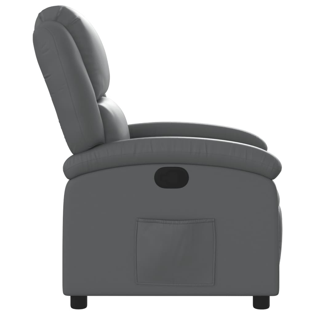 vidaXL Recliner Chair Gray Faux Leather