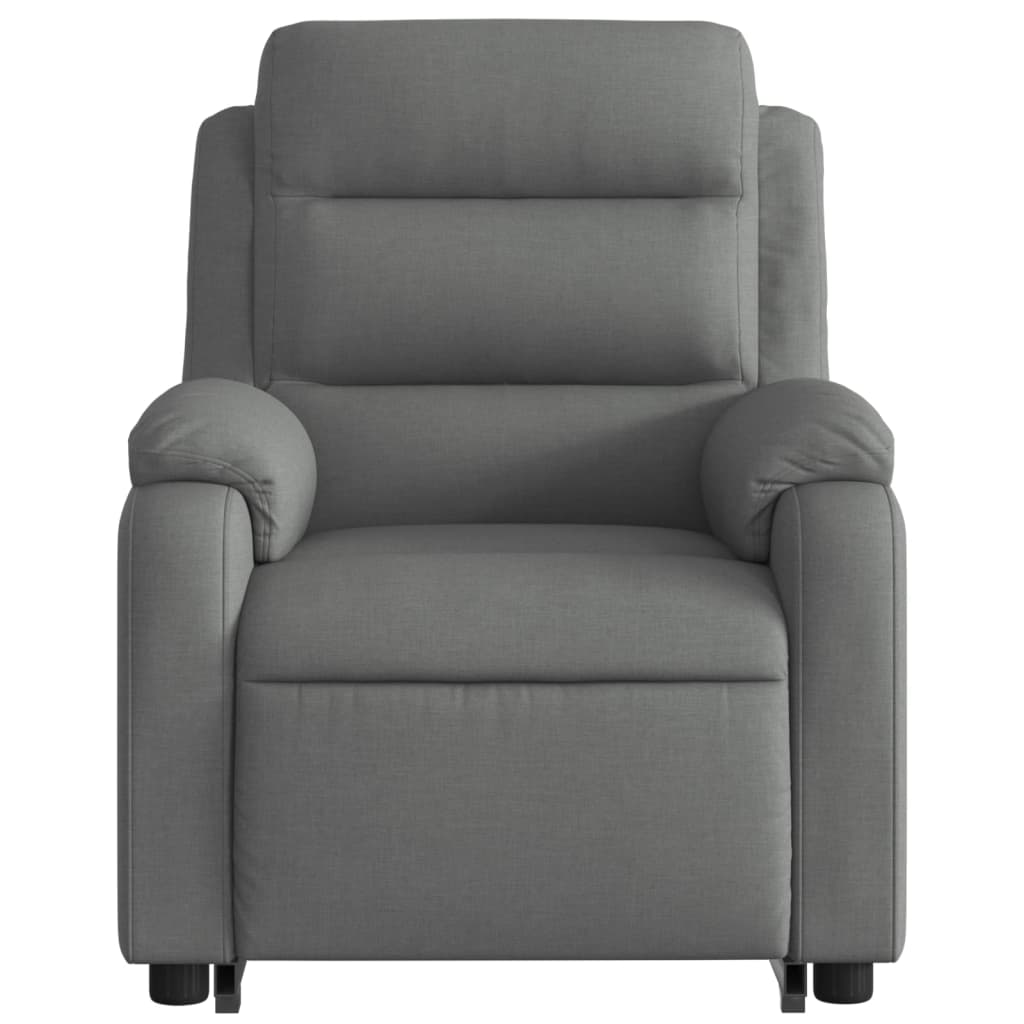 vidaXL Stand up Massage Recliner Chair Dark Gray Fabric