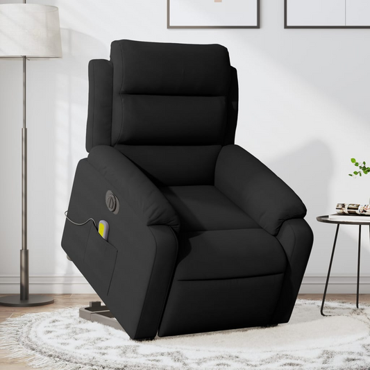 Electric Lift Massage Recliner Chair Black Velvet