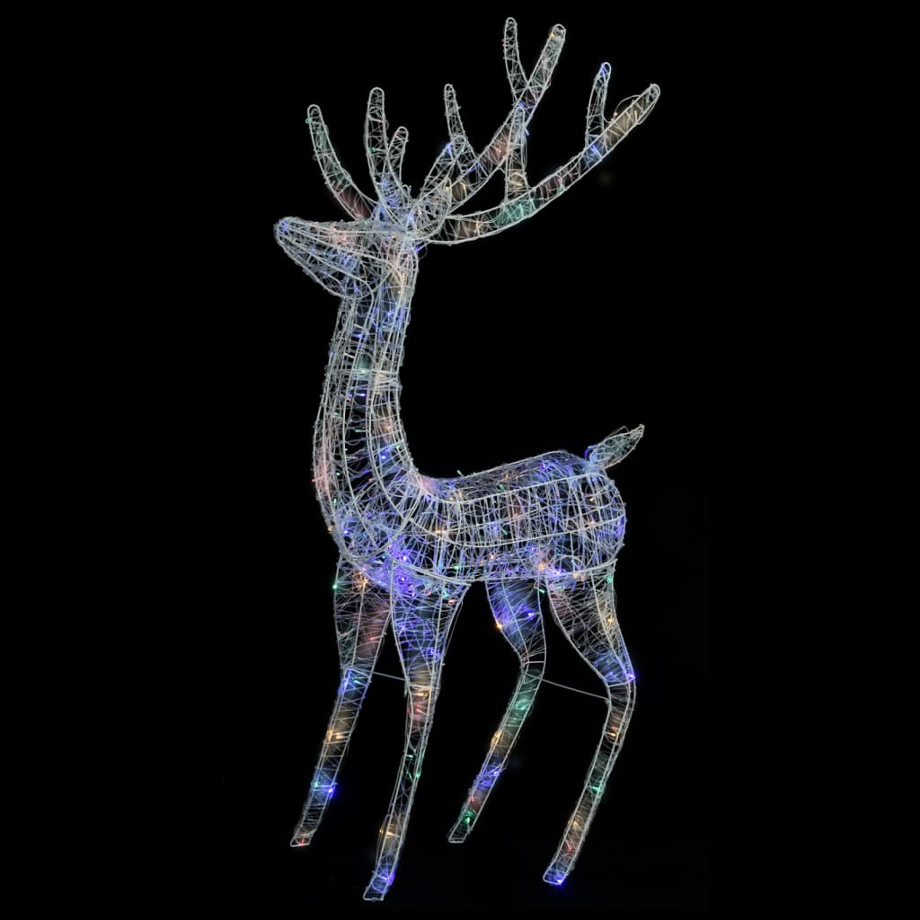 XXL Acrylic Christmas Reindeer 250 LED 6 ft Colorful