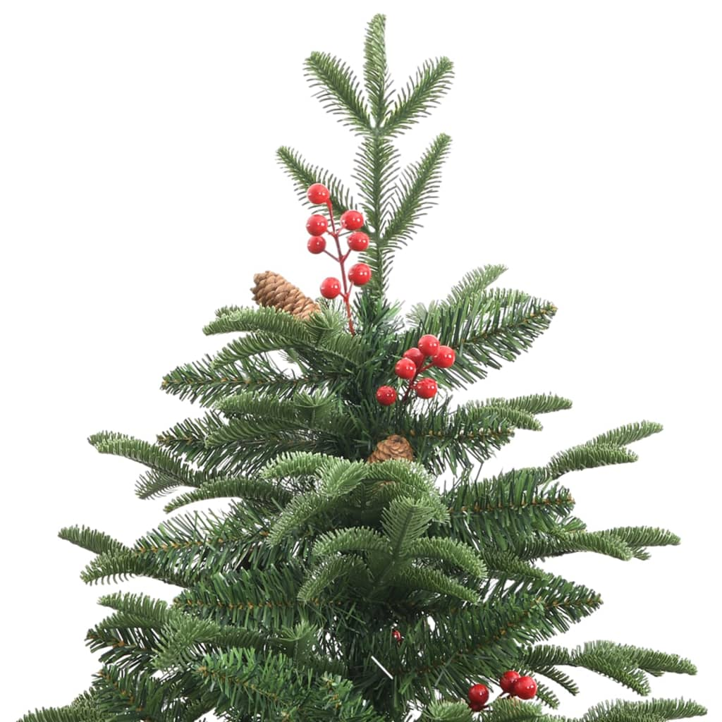 Artificial Hinged Christmas Tree with Cones and Berries 70.9"