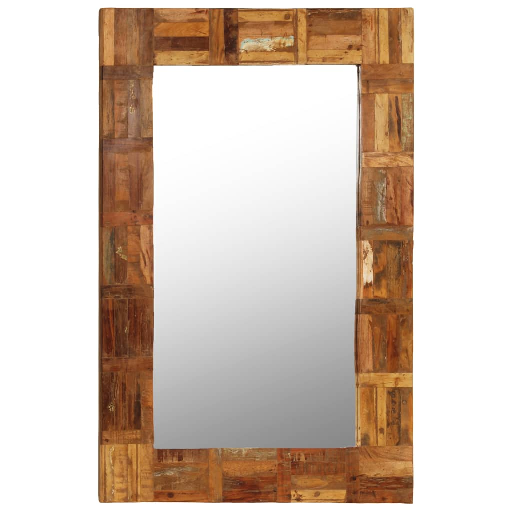 vidaXL Wall Mirror Solid Reclaimed Wood 23.6"x35.4"