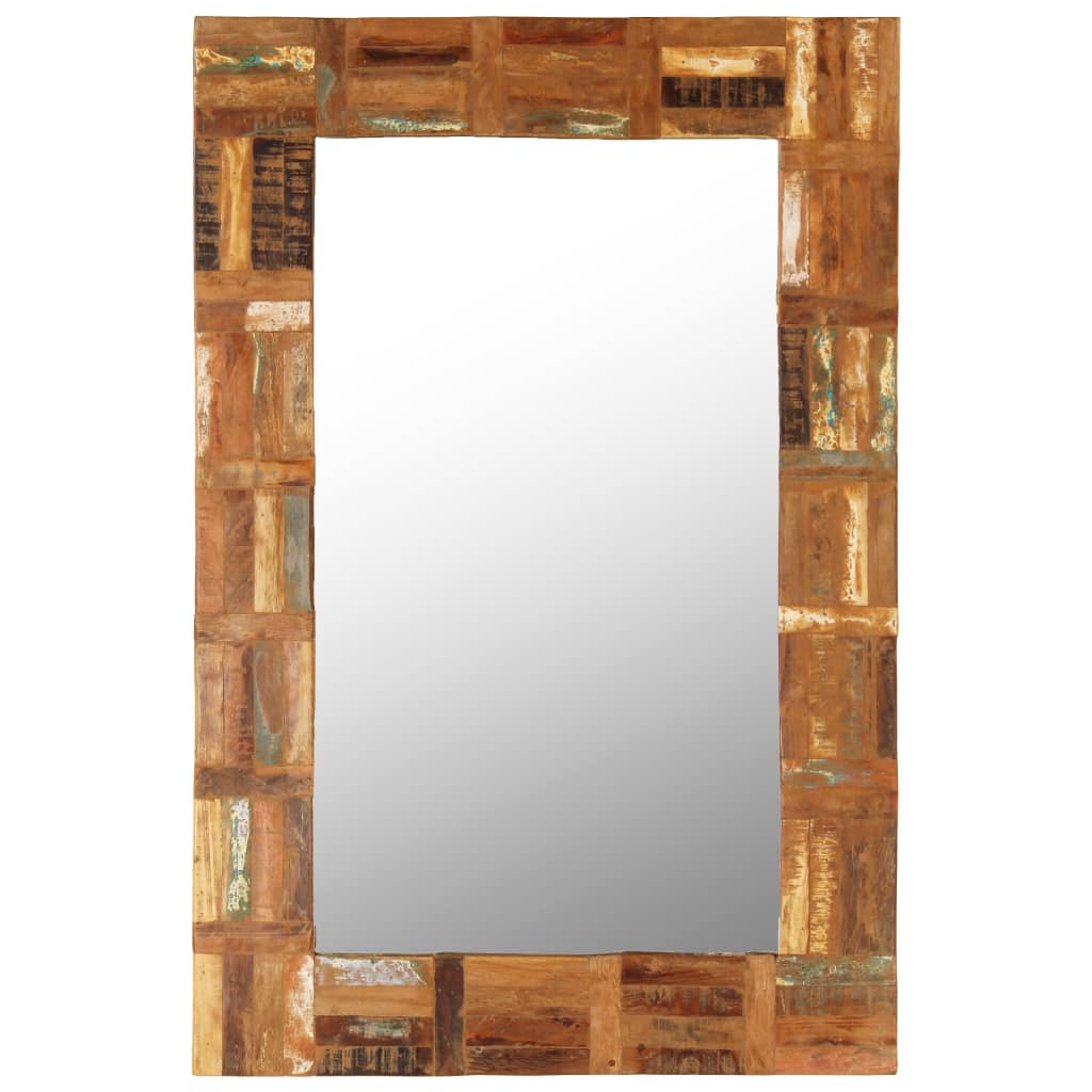 vidaXL Wall Mirror Solid Reclaimed Wood 23.6"x35.4"