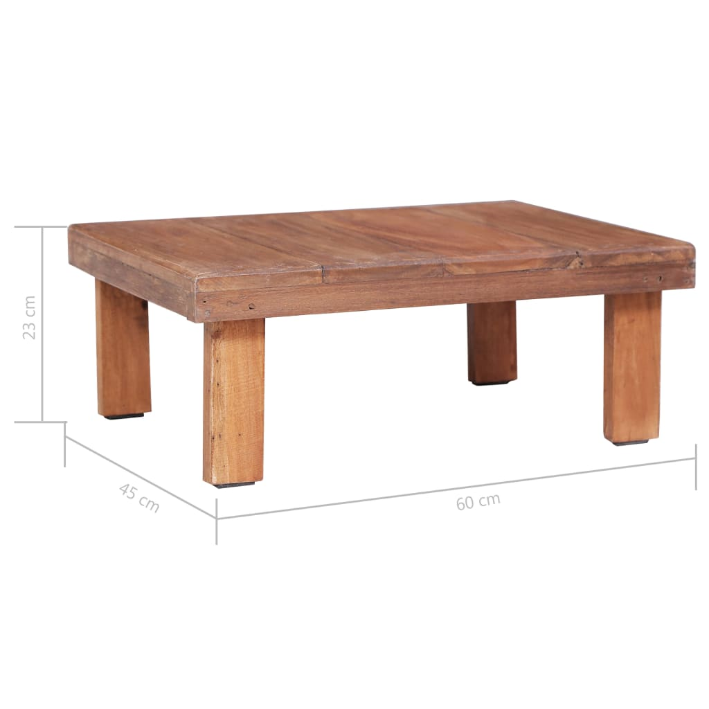 vidaXL Coffee Table 23.6"x17.7"x9.1" Solid Reclaimed Wood