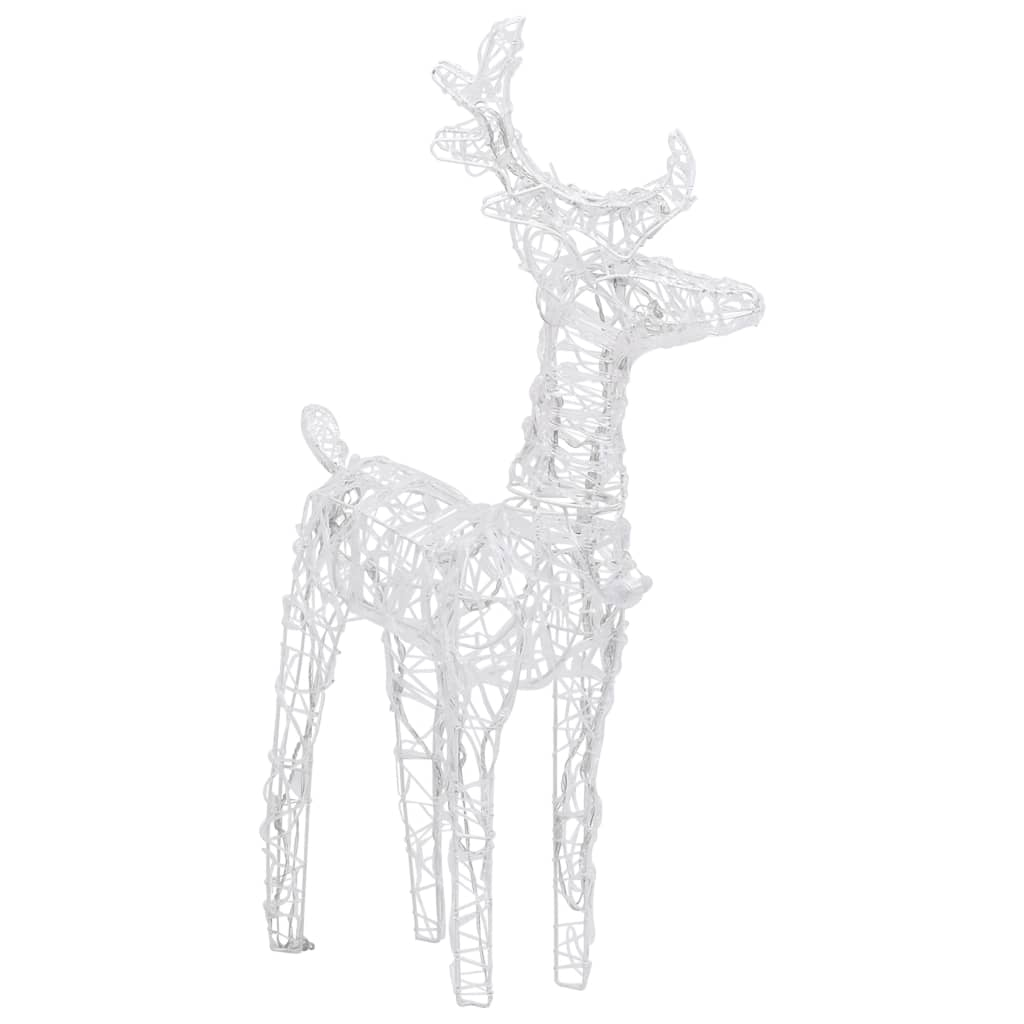 vidaXL Reindeers & Sleigh Christmas Decoration 160 LEDs 51.2" Acrylic