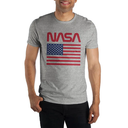 American Flag NASA Gray