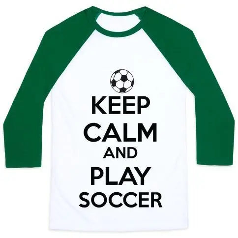 PLAY SOCCER UNISEX CLASSIC BASEBALL TEE