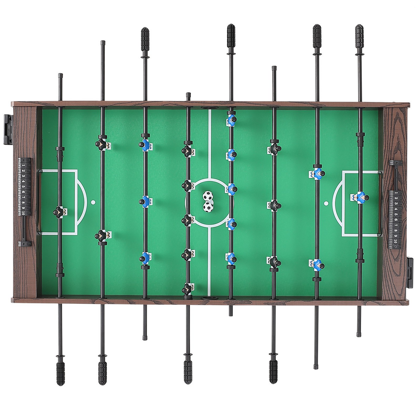 Foosball Table, 48 inch Standard Size Foosball Table, Indoor Full Size Foosball Table for Home, Family, and Game Room, Soccer with Foosball Table Set, Includes 2 Balls and 2 Cup Holders