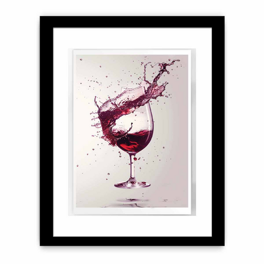 Red wine Splash Framed Print