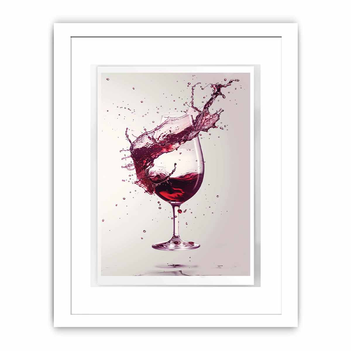 Red wine Splash Framed Print