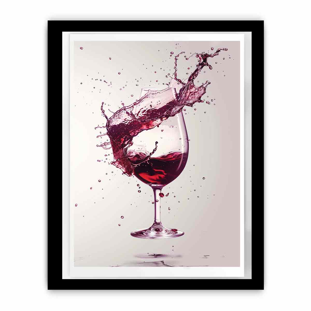 Red wine Splash Framed Print