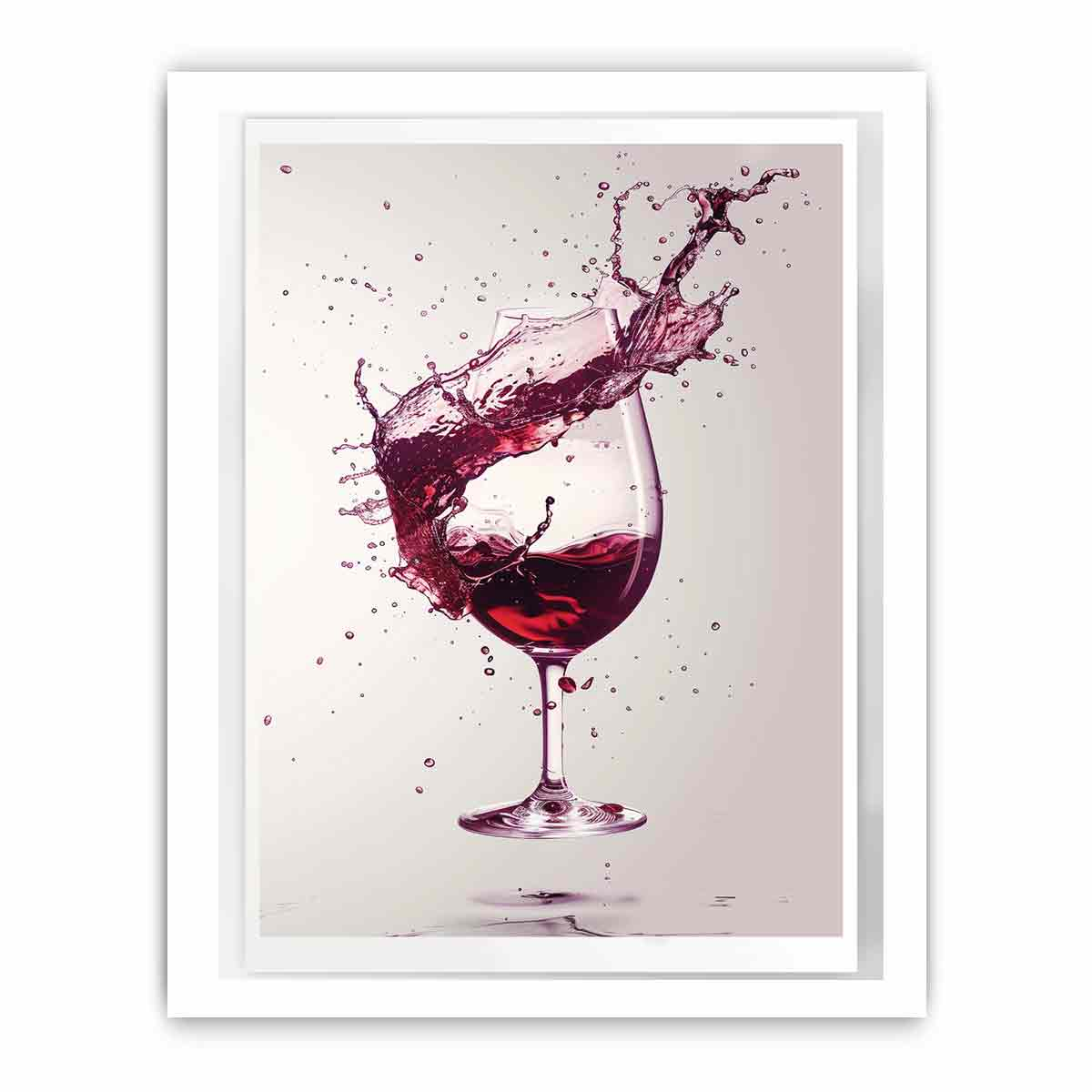 Red wine Splash Framed Print