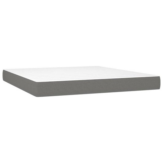 Pocket Spring Bed Mattress Dark Gray 76"x79.9"x7.9" King Fabric