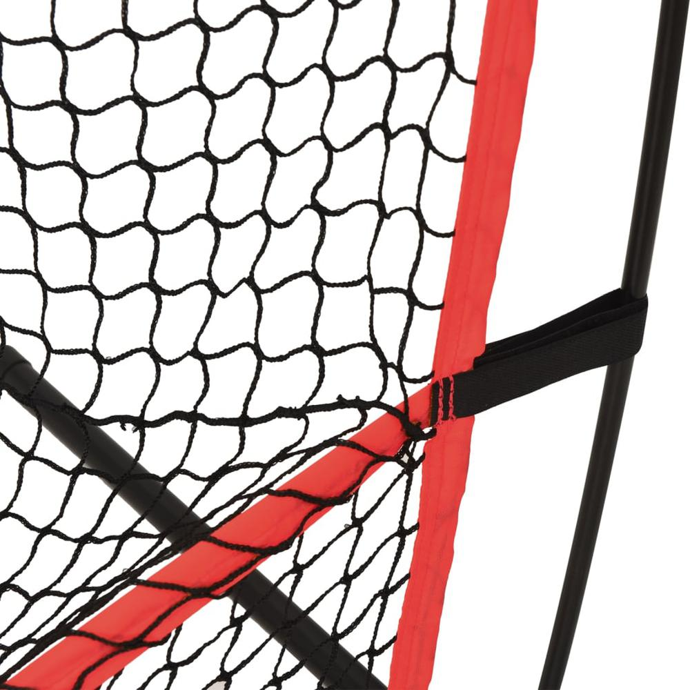 Portable Baseball Net Black and Red 84.6"x42.1"x85" Polyester