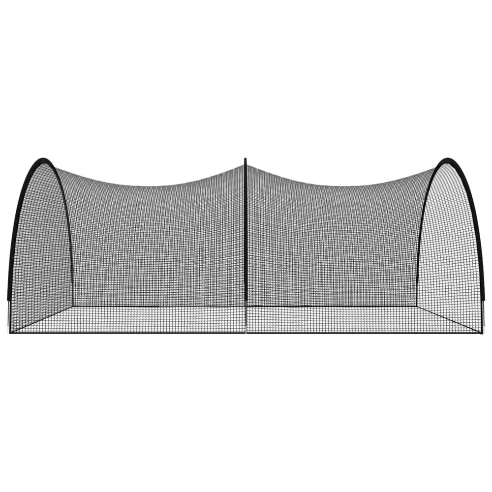 Baseball Batting Cage Net Black 196.9"x157.5"x98.4" Polyester