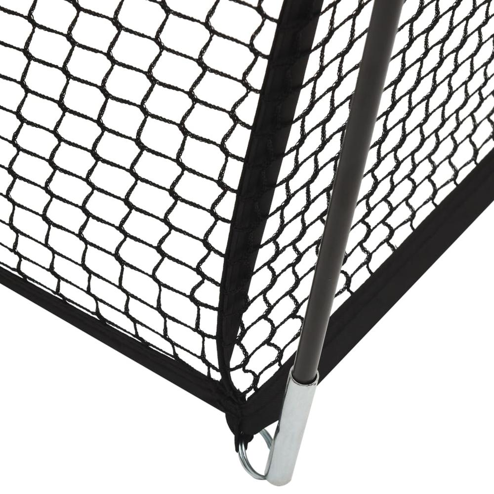 Baseball Batting Cage Net Black 196.9"x157.5"x98.4" Polyester