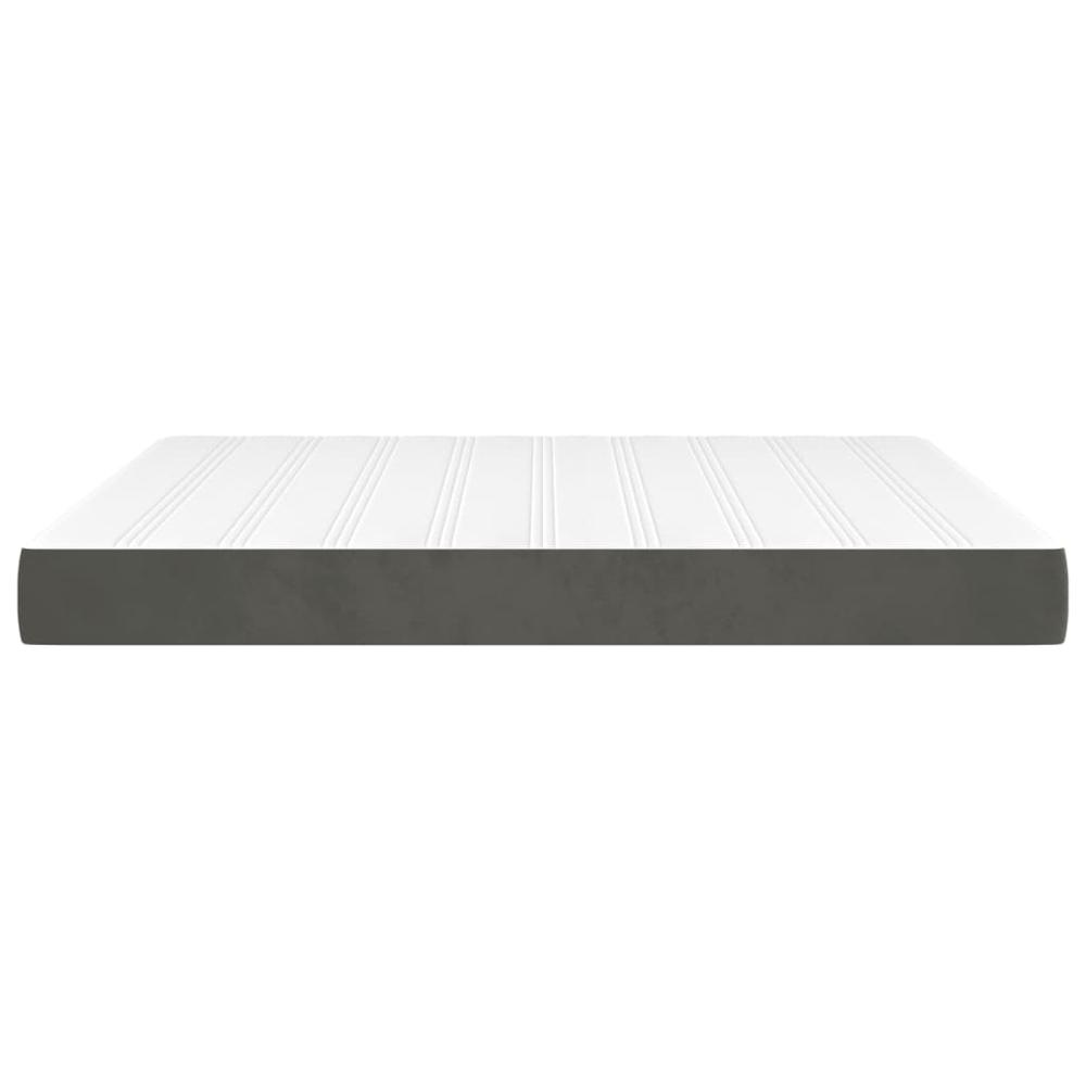 Pocket Spring Bed Mattress Dark Gray 76"x79.9"x7.9" King Velvet