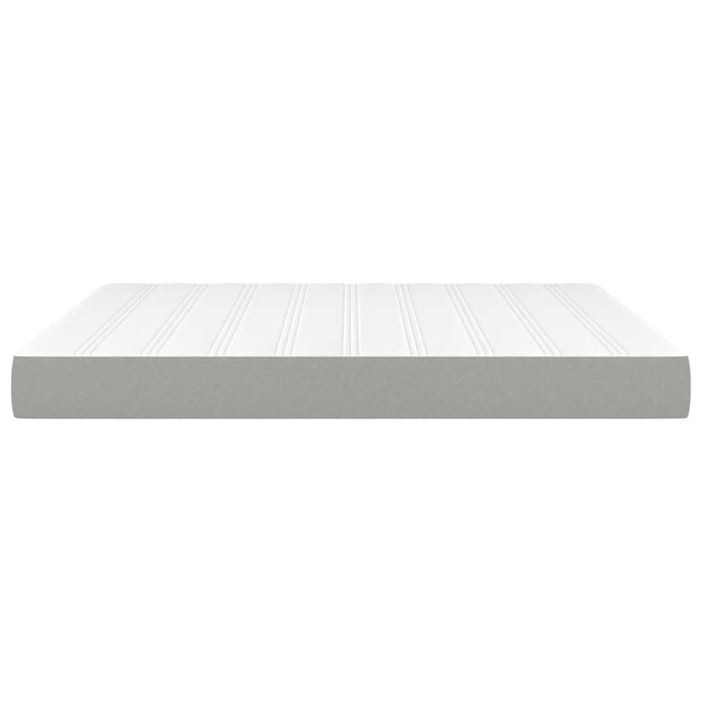 Pocket Spring Bed Mattress Light Gray 76"x79.9"x7.9" King Fabric