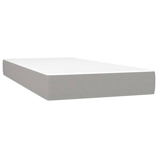 Pocket Spring Bed Mattress Light Gray 39.4"x79.9"x7.9" Twin XL Fabric