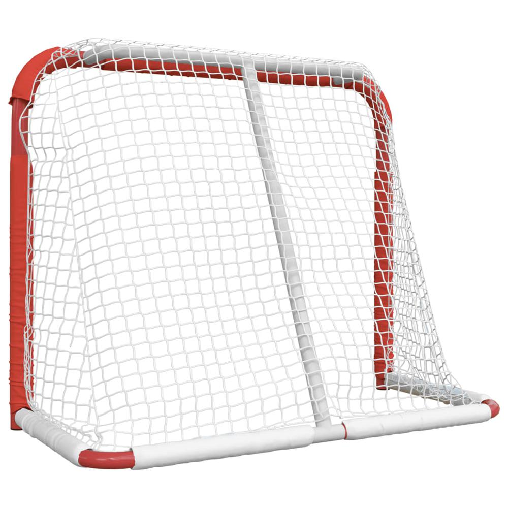 Hockey Goal Red and White 53.9"x26"x44.1" Polyester