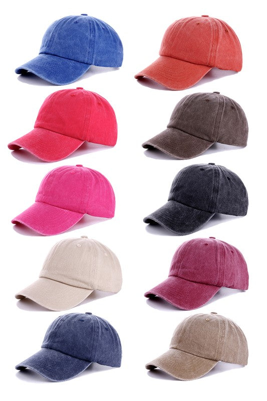 Vintage Washed Baseball Cap Hats