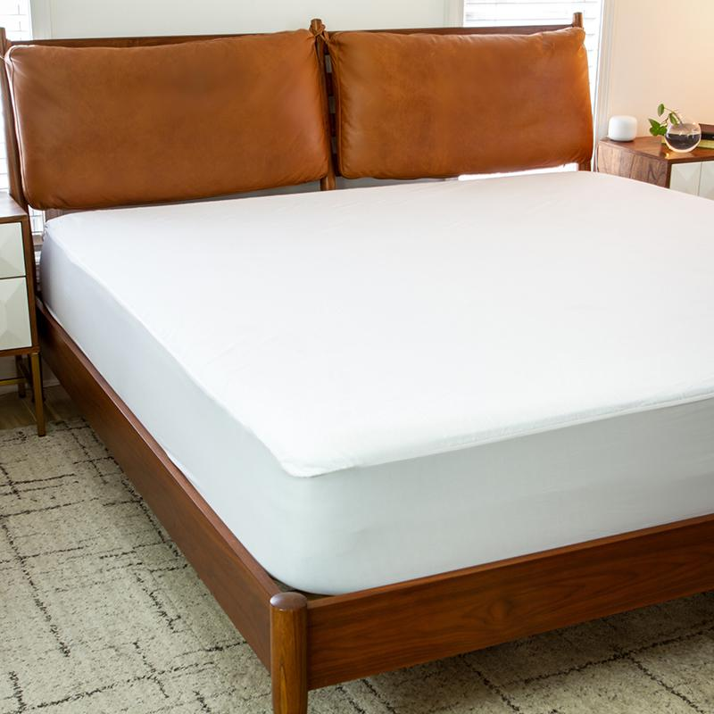 Vinyl Free Mattress Protector - Breathable Fabric Surface, King